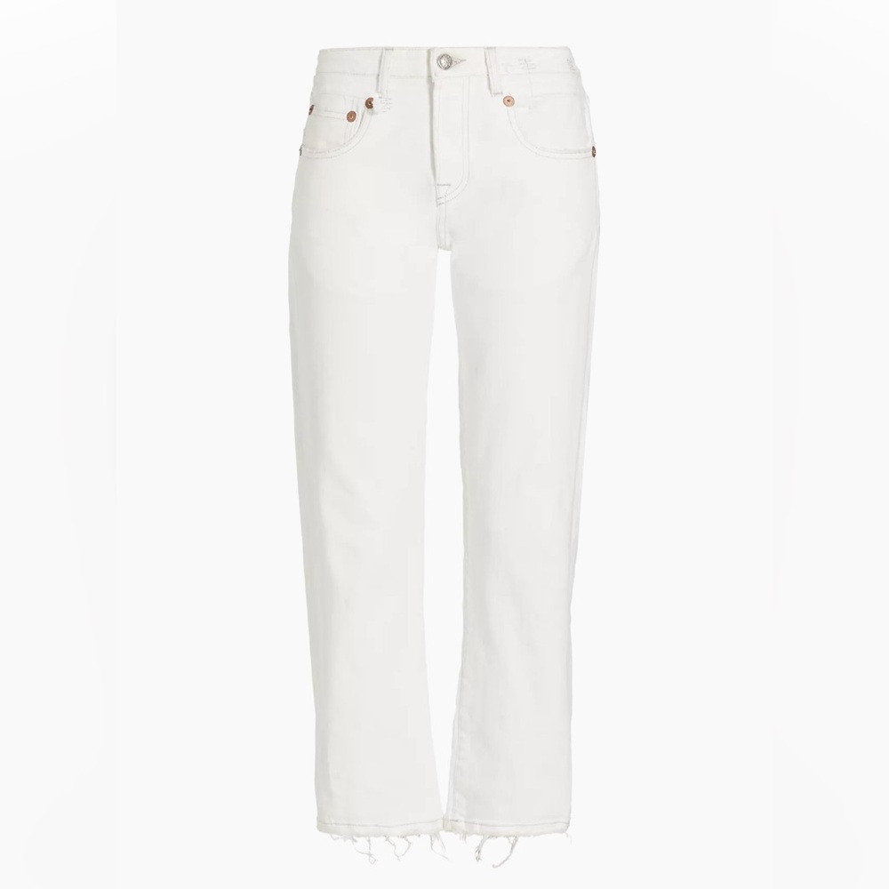 R13 Distressed High-Rise Boy Jeans - Picture 2 of 15